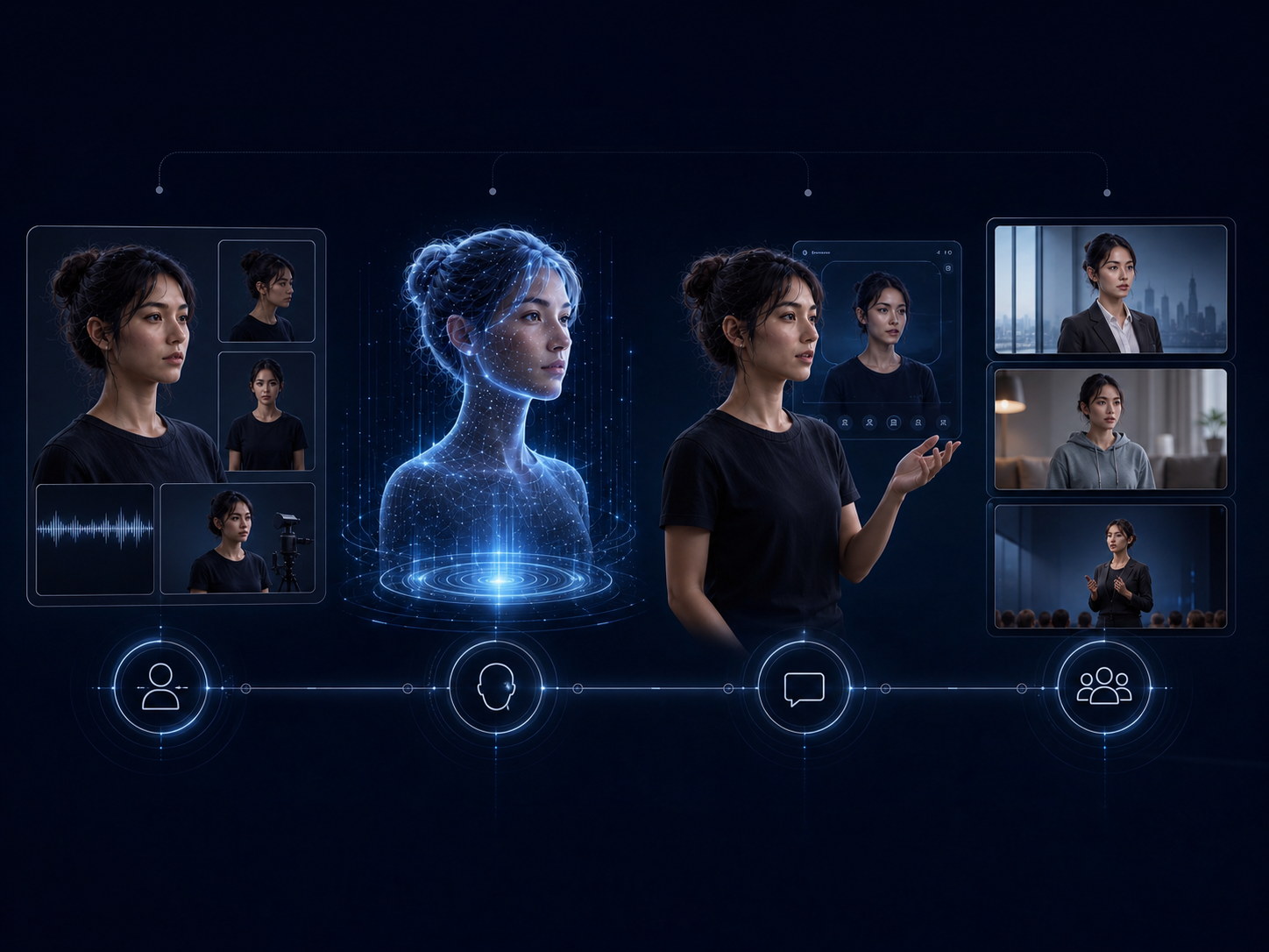 Identitas digital AI yang berkembang melalui interaksi